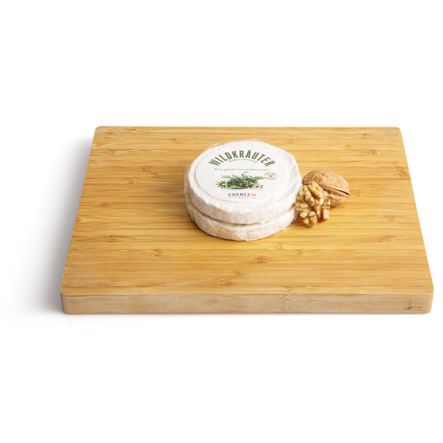 Brie gefüllt mit Wildkräutern