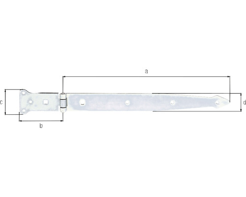 Zware werpstrop type 64, 400 x 45 mm, verzinkt, dikfilm gepassiveerd