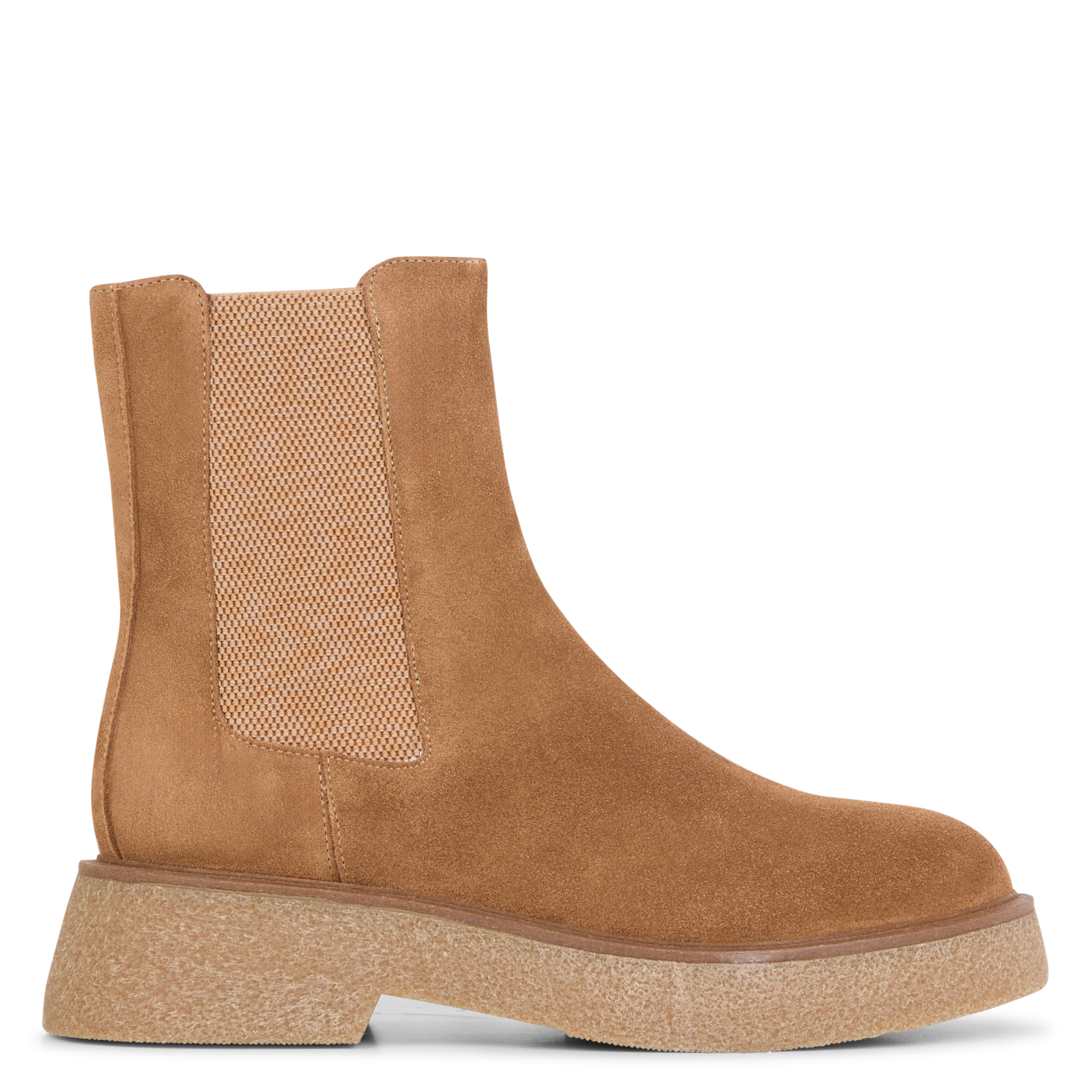 BRIANNA - Chelsea boots en cuir velours | Beige