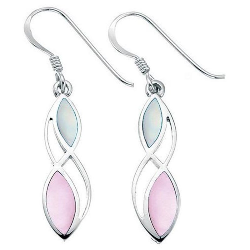 Boucle d'oreille nacre en argent 925/1000