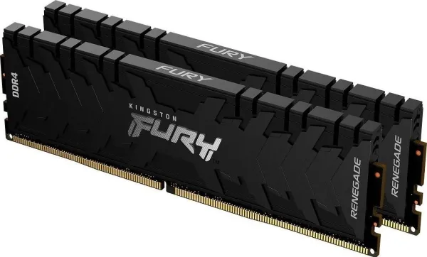 Kingston FURY Renegade - DDR4 - sæt - 16 GB: 2 x 8 GB - DIMM 288-PIN - 5333 MHz / PC4-42600 - CL20 - 1.6 V - ikke bufferet - ikke-ECC - sort