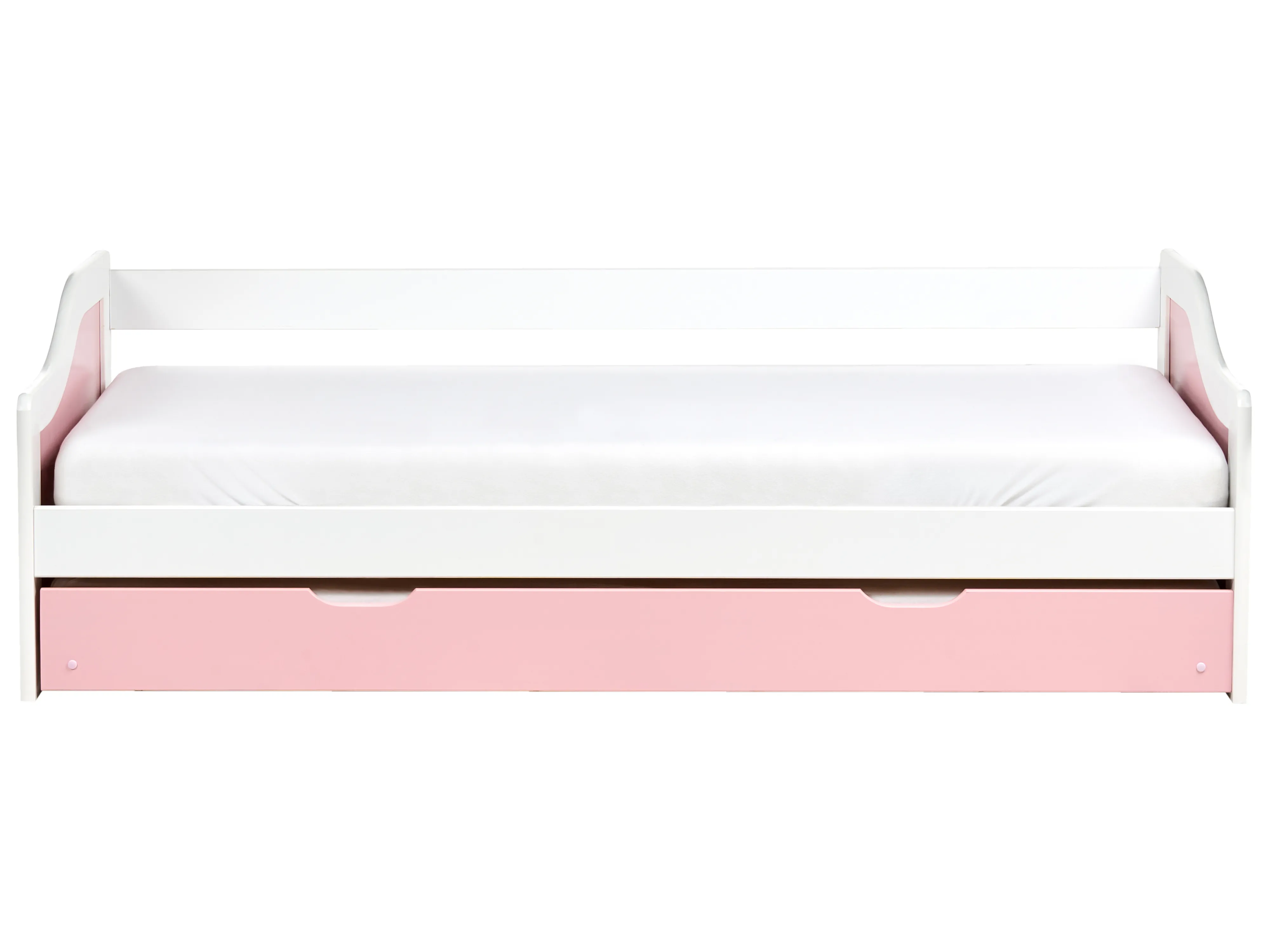 Onderschuifbed Dennenhout LUNERAY 90 x 200 cm Roze
