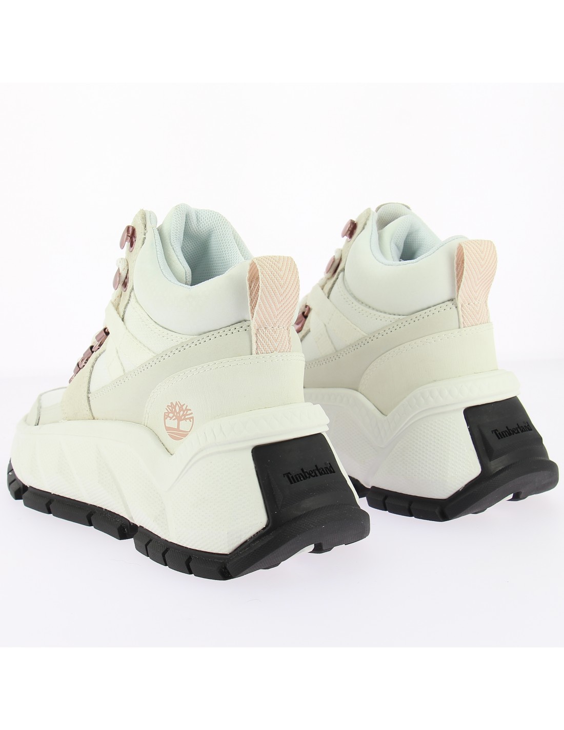 timberland boots baskets femme tblk turbo hiker whi cuir blanc