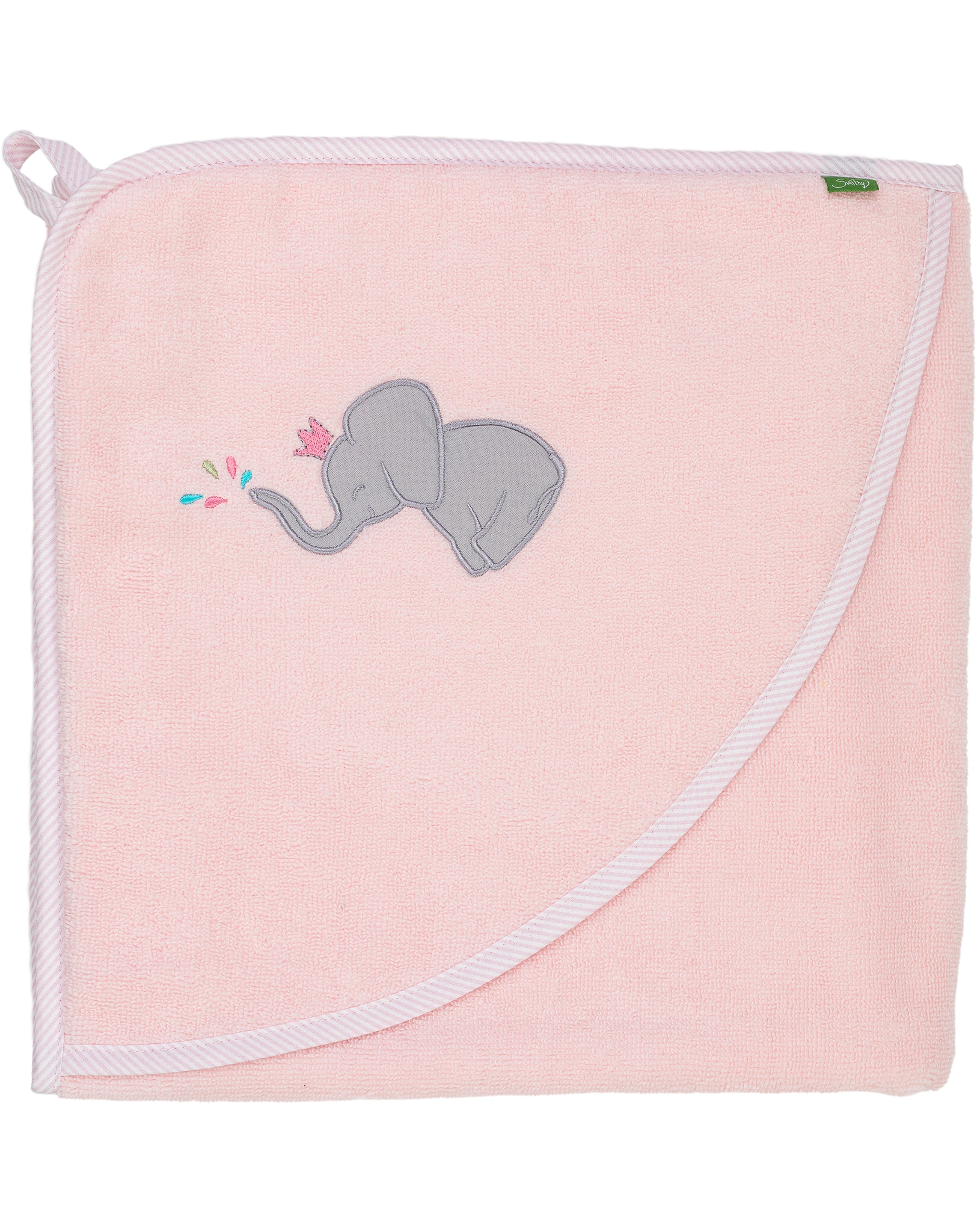 Kapuzenhandtuch  ELEFANT (100x100) in rosa