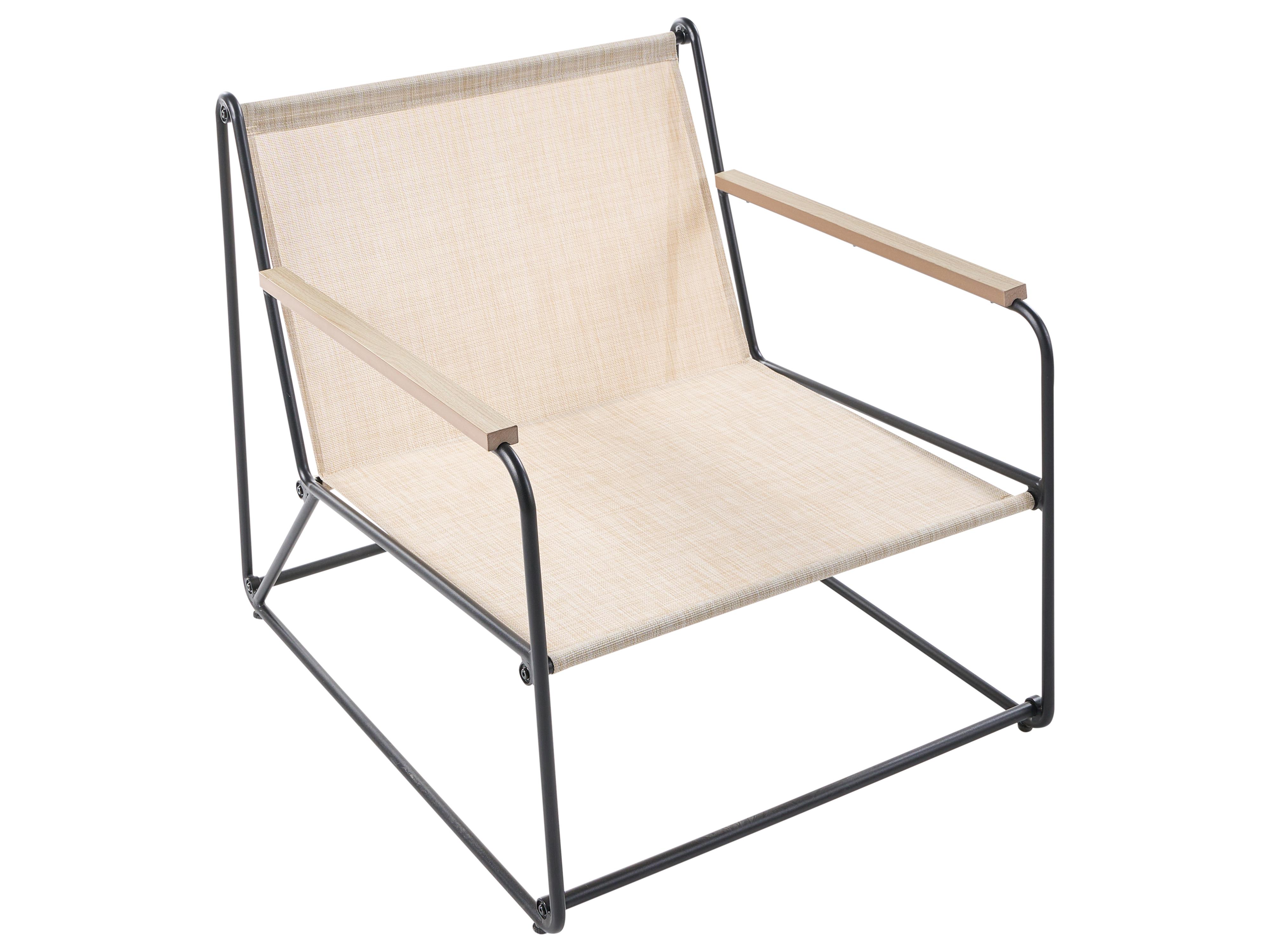 Tuin bankenset 5-zits VENARIA met tafels Metaal Beige/zwart