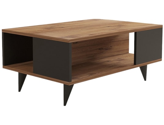 CONCEPT1 - Table basse Yuka noyer noir 90 x 60 x h39,5cm