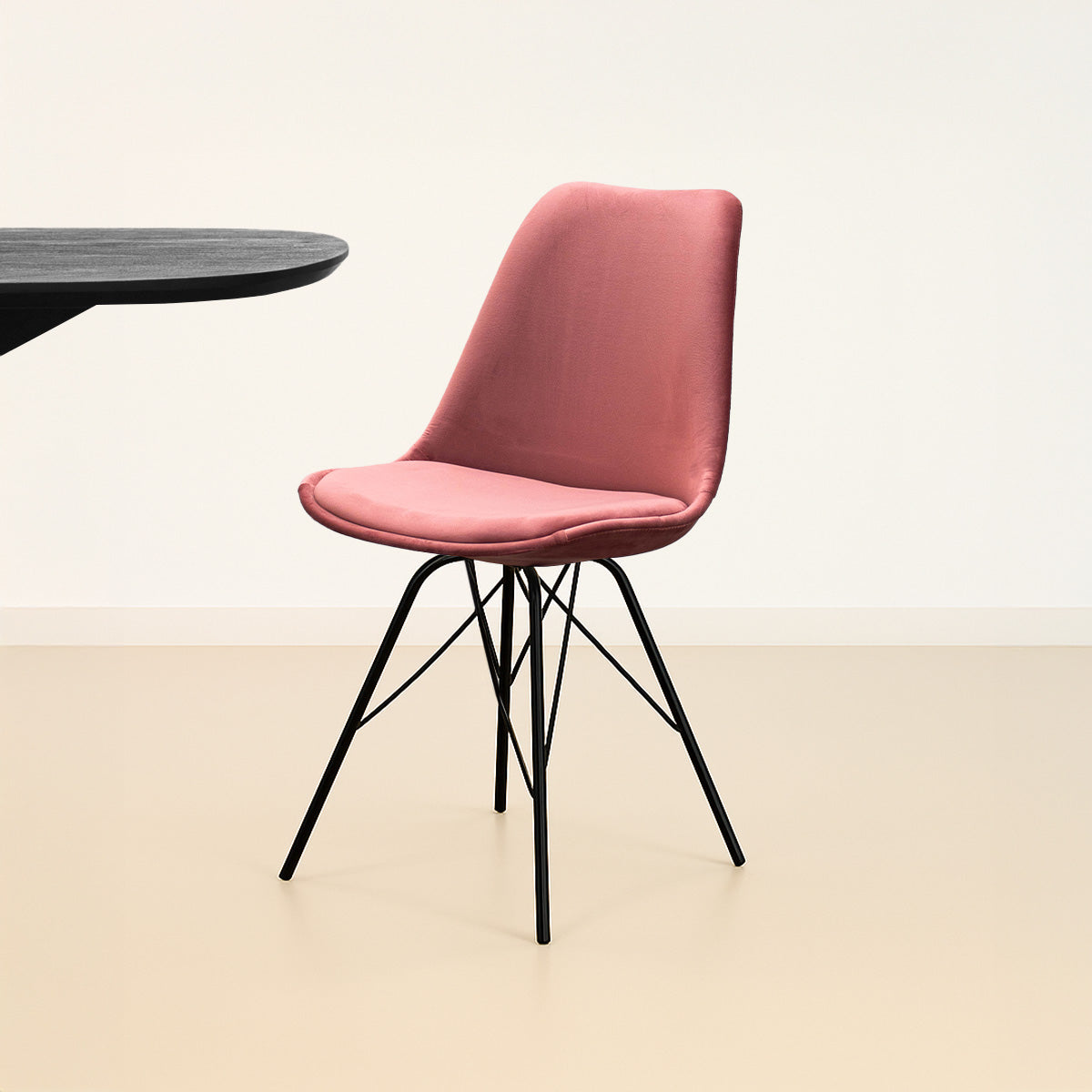 Kick kuipstoel Velvet - Roze