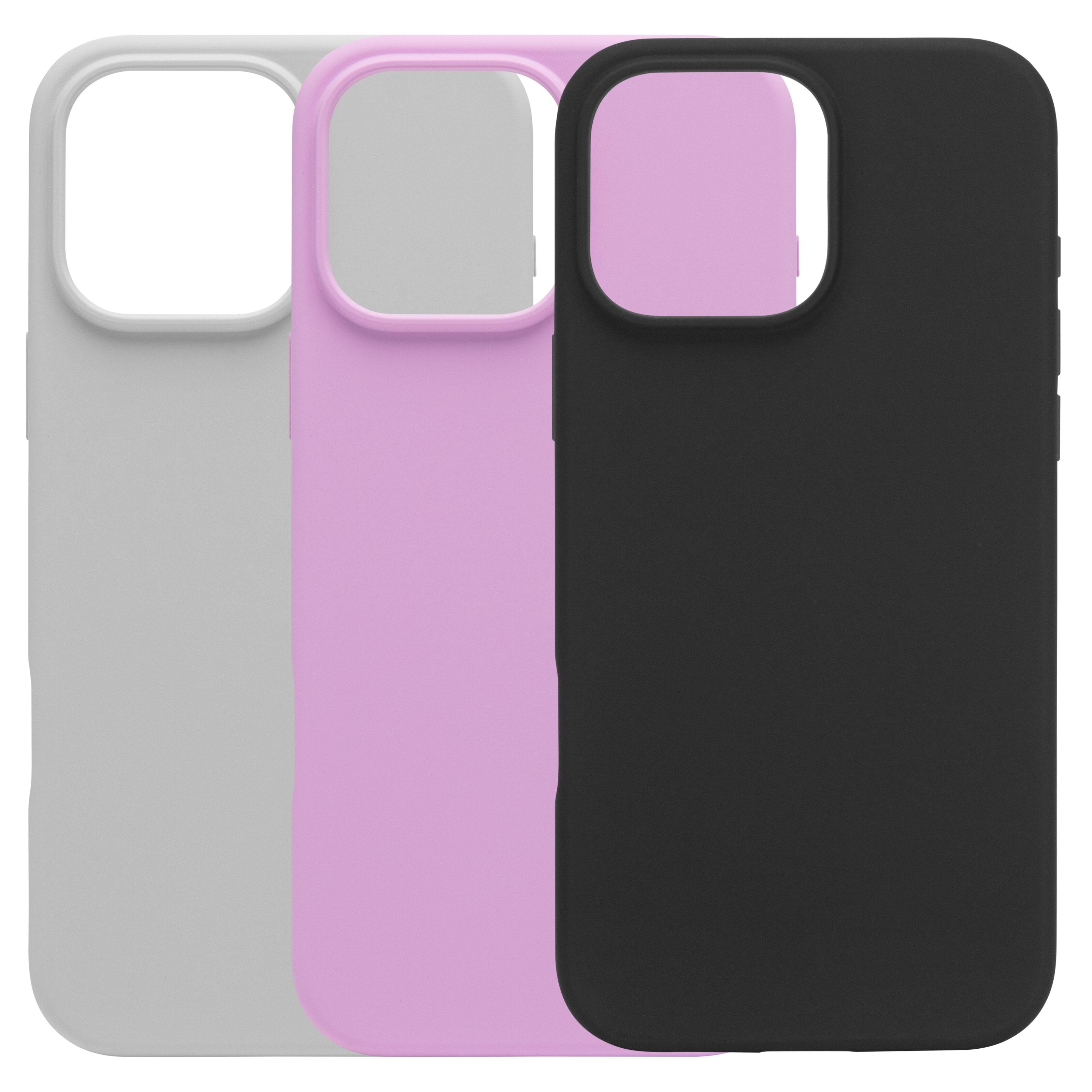 Linocell Rubber case for iPhone 16 Pro Max Svart