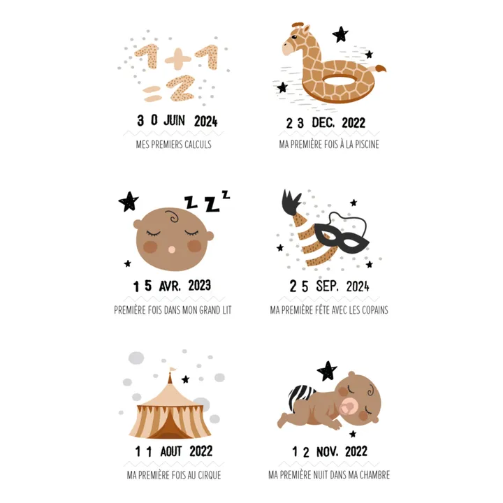 Les Petites Dates Affiche à tamponer Mes Premières Fois