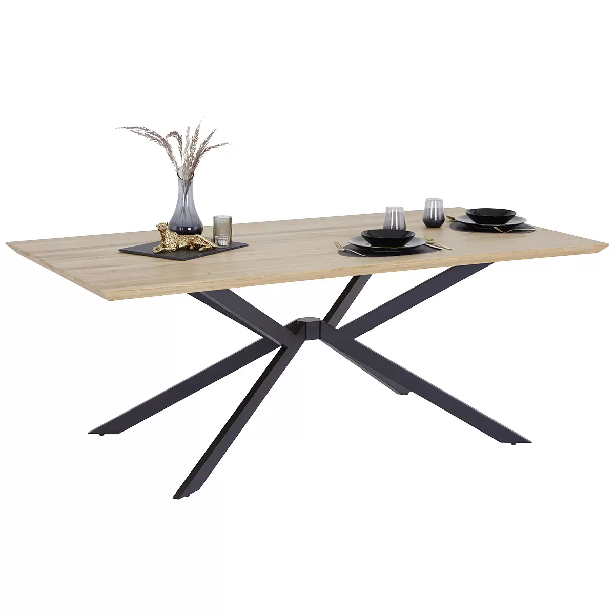 Esstisch Woodstyle Giga S Eiche,schwarz