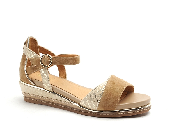 Fugitive nu pieds talons femme betina beige