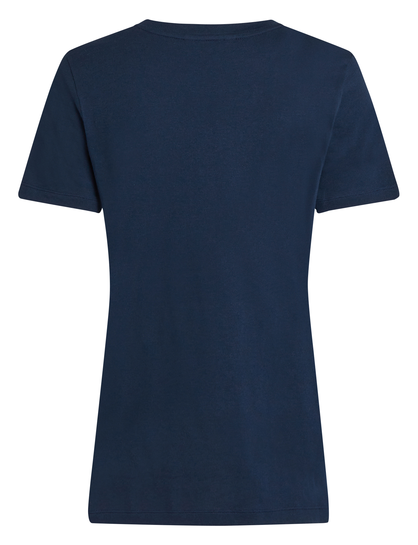 Tee-shirt droit encolure ronde en coton | Bleu