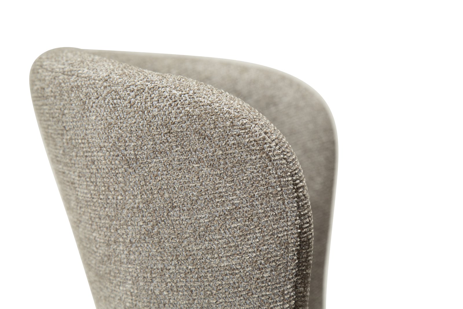Glam spisestol Tekstil Bouclé Pebble earth og sorte ben