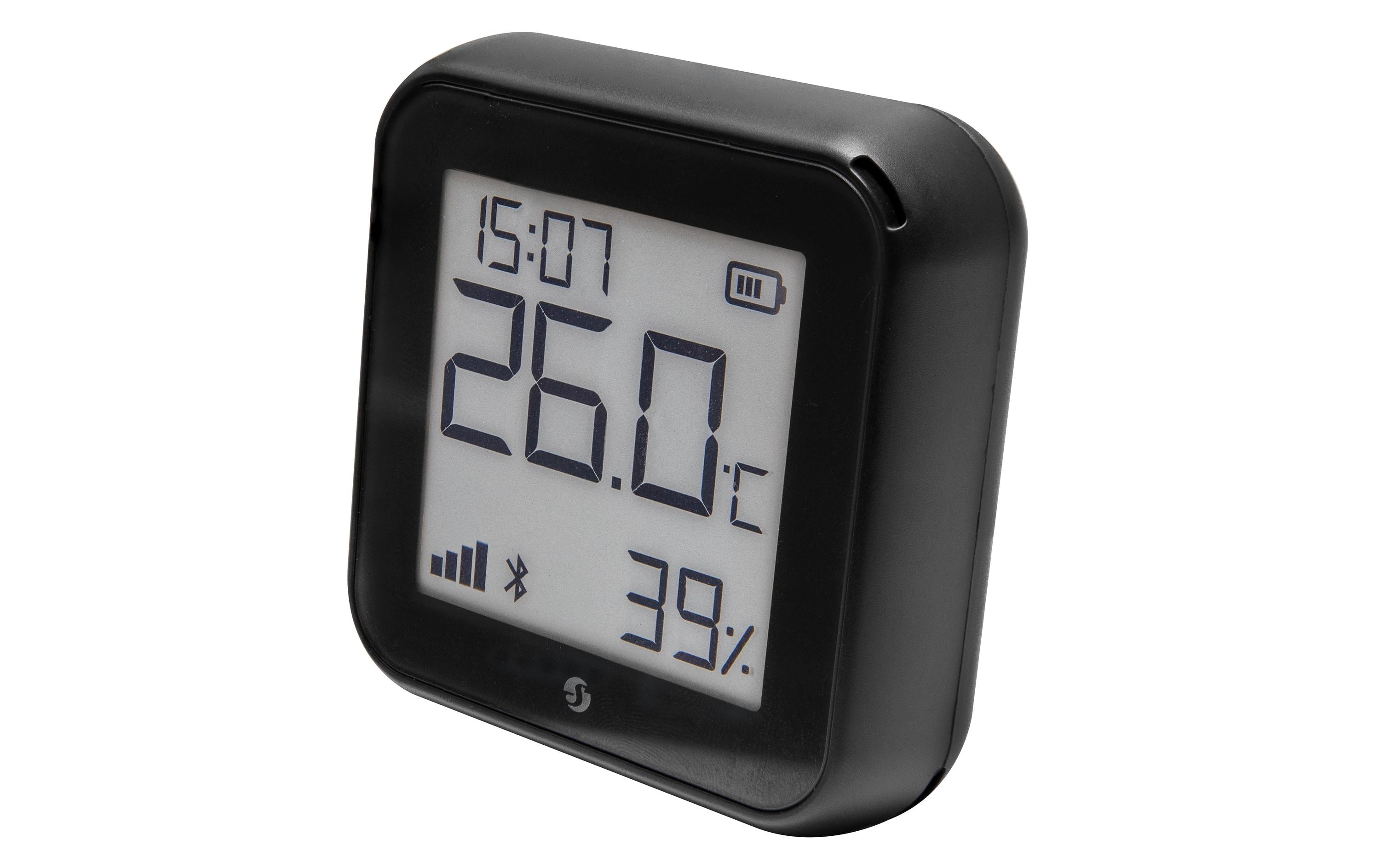 WLAN-Luftfeuchte- und Temperatursensor H&T Gen3, SchwarzSmart Home-Thermo-Hygrometer mit WLAN