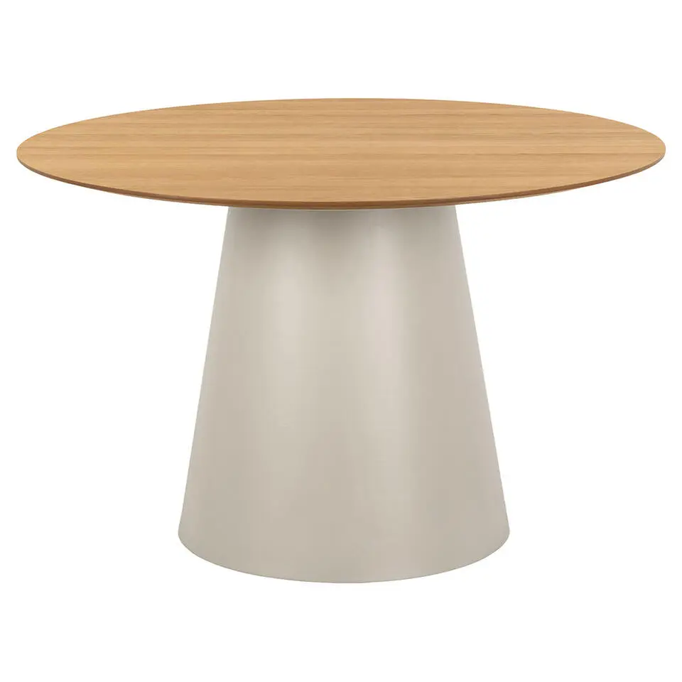 Eettafel Naturel/Grijs Rond - 20x120x75cm - Skagen