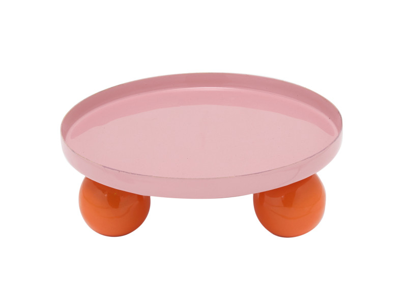 Tray Double Funky Round PT4309LB Soft blue & bright pink
