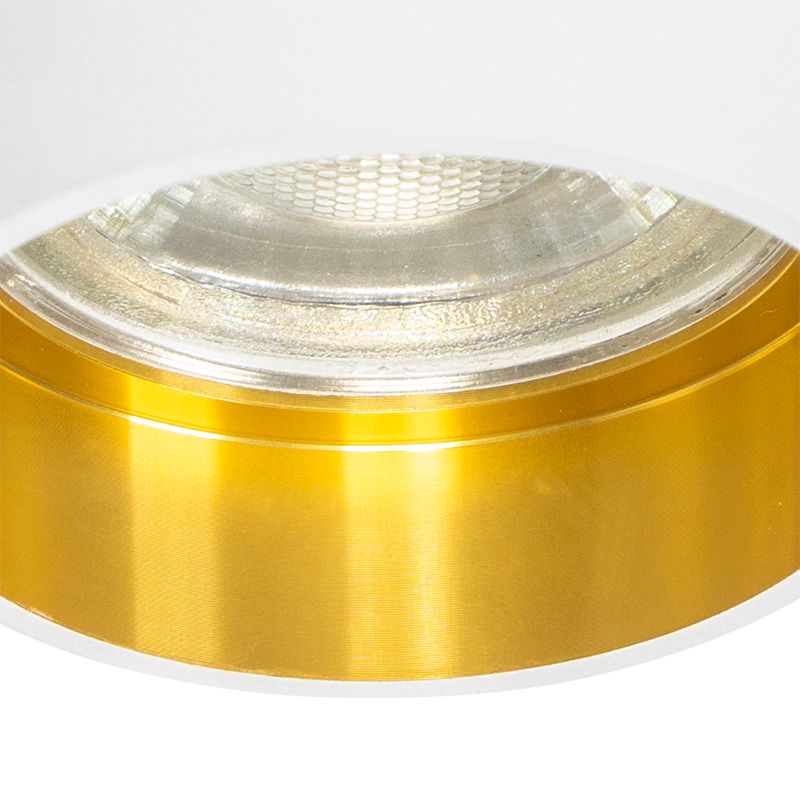 Set van 6 Moderne inbouwspot wit met gouden binnenkant - Insta