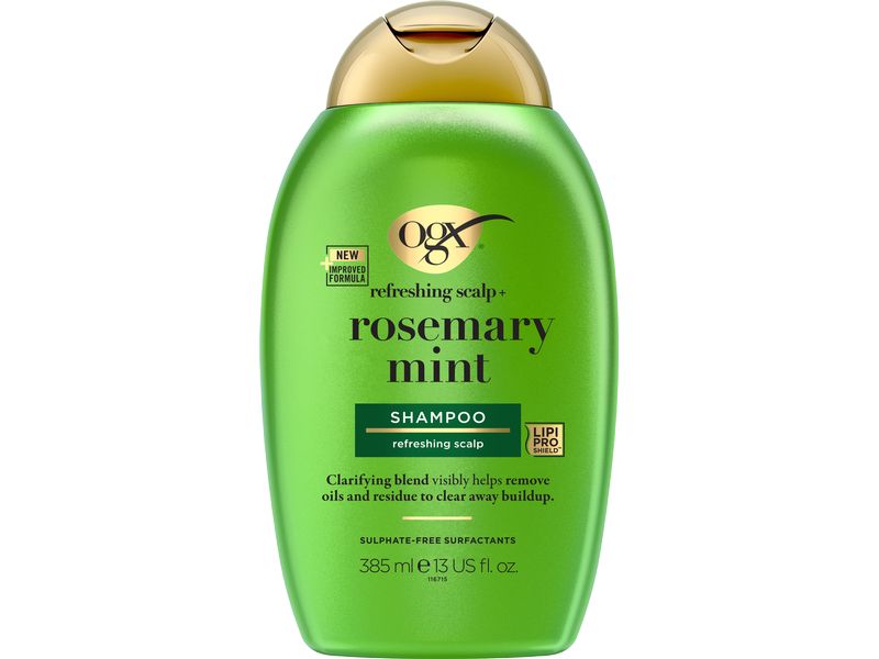OGX Shampoo Rosemary and Mint 385 ml Erfrischendes und klärendes Haarshampoo für fettiges Haar