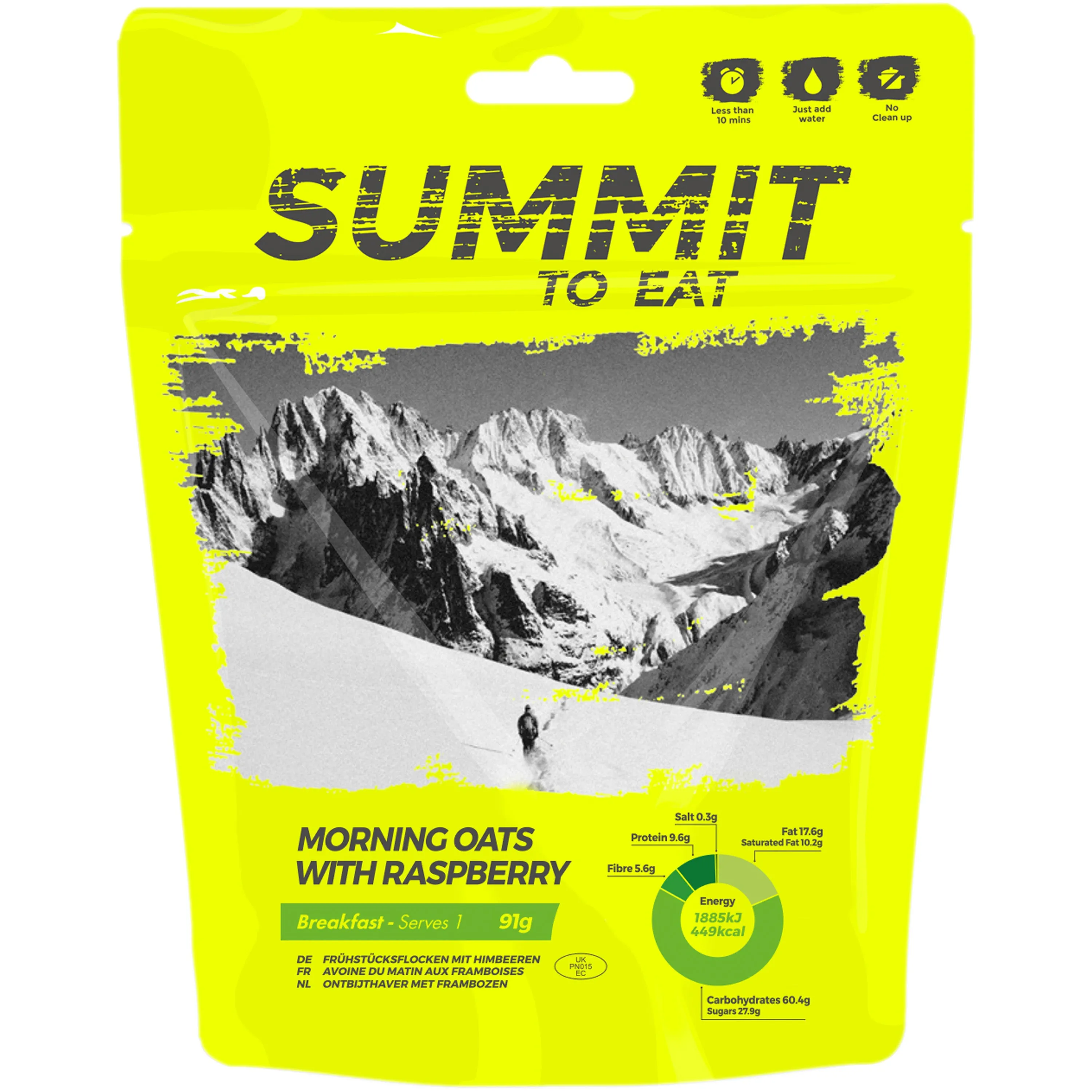 Summit to Eat -  Haferflocken mit Himbeeren
