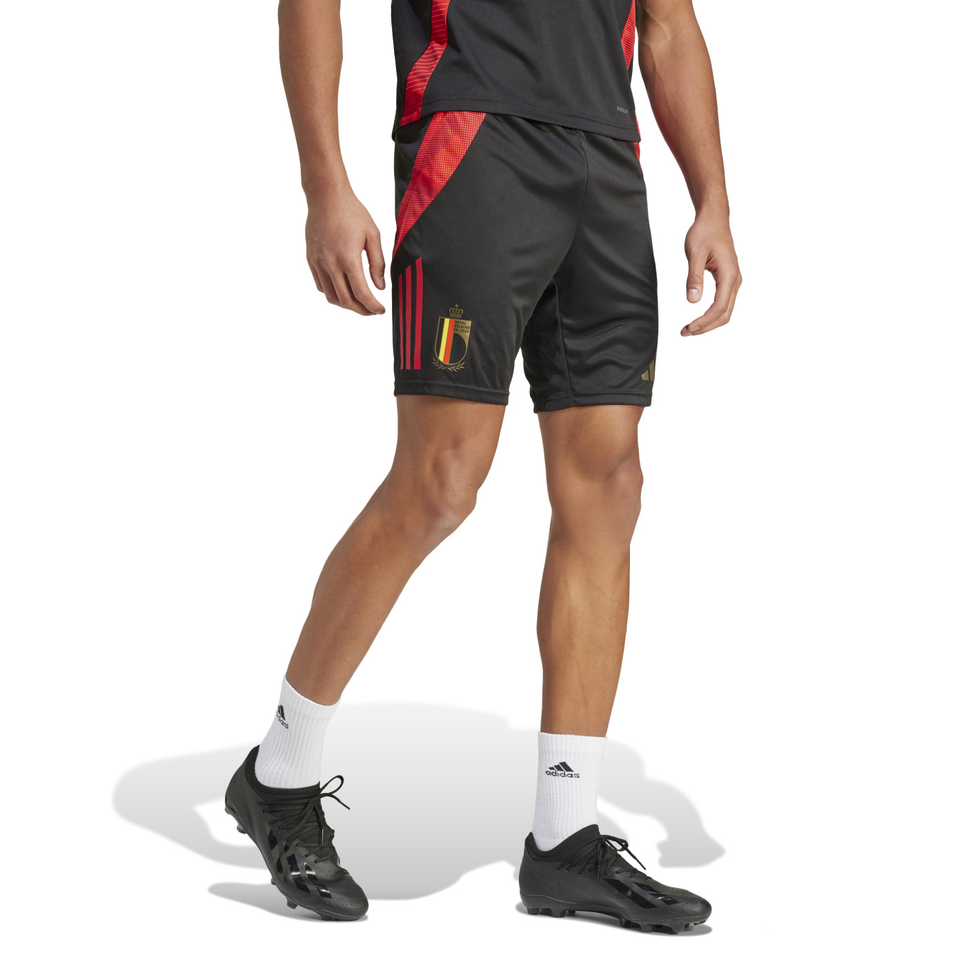Adidas België Trainingsbroekje 2024-2026 Zwart Rood Goud