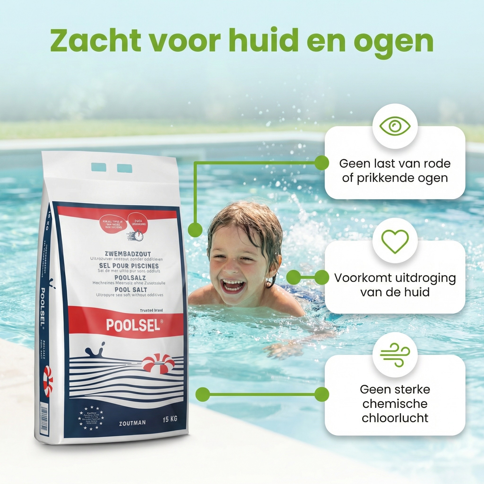 Poolsel zwembadzout - 15 kg