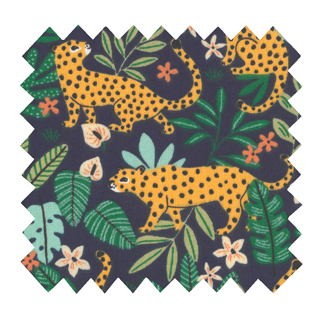 Tissu Coton Au Mètre Leopard Jungle Ex2202