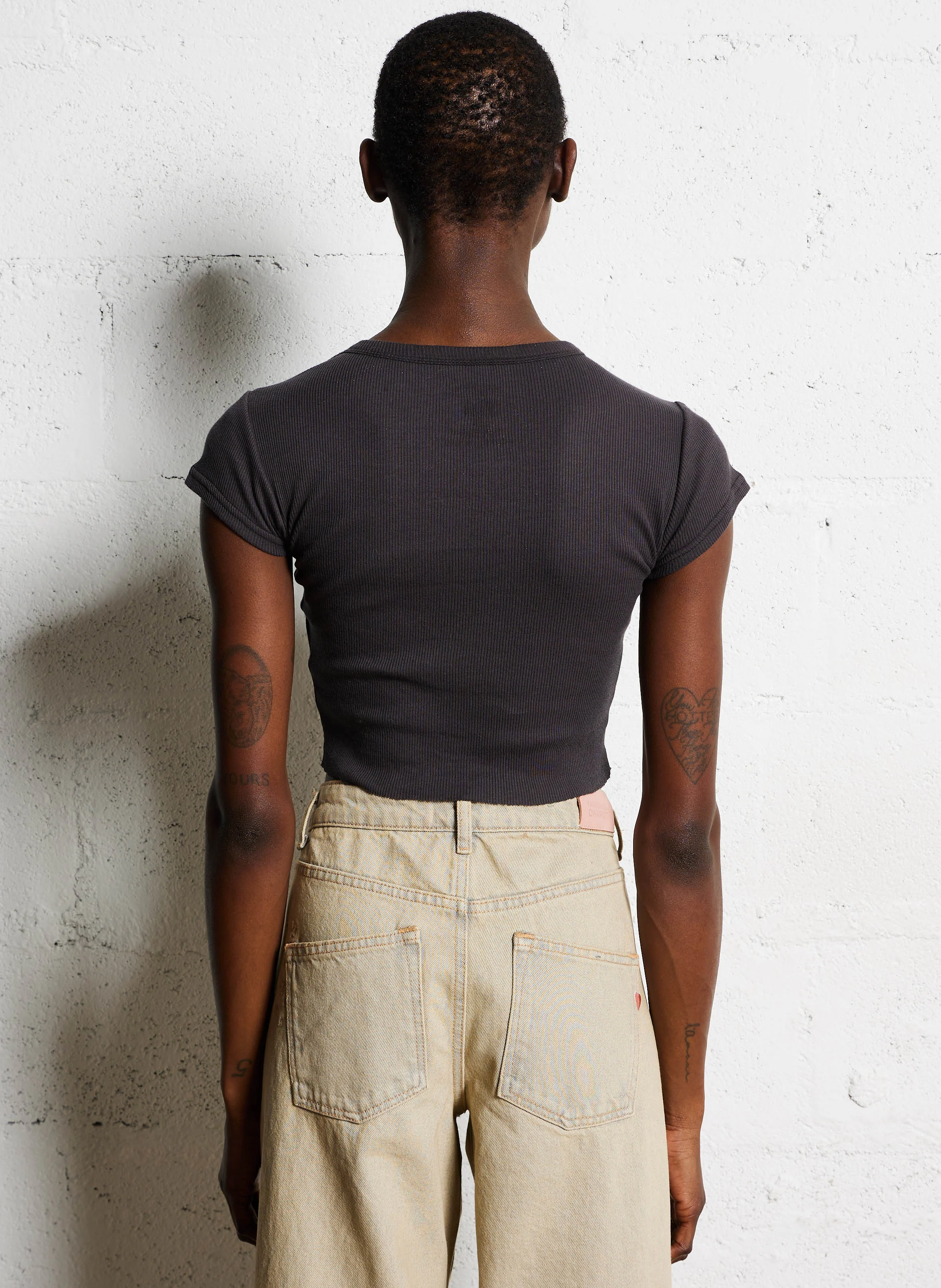SUNRISE TO SUNS - Tee-shirt droit col rond en coton | Noir