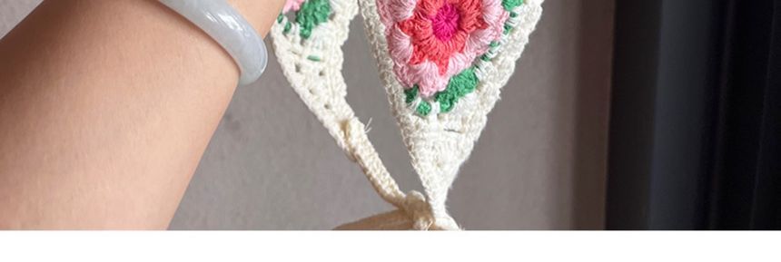 Cap Station - Gehaakte hoofddoek met bloemenmotief