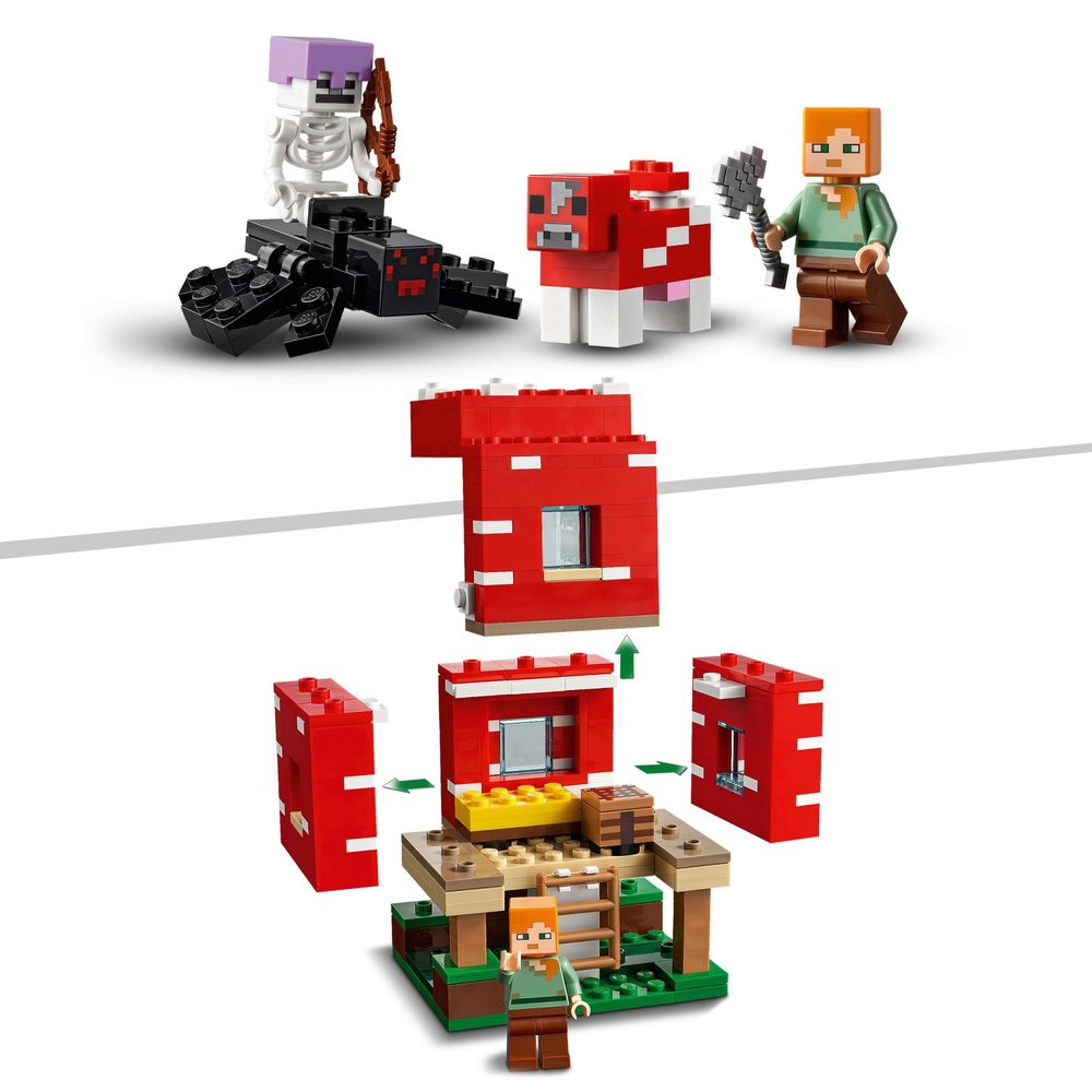 LEGO Minecraft 21179 Das Pilzhaus Spielzeug für Kinder