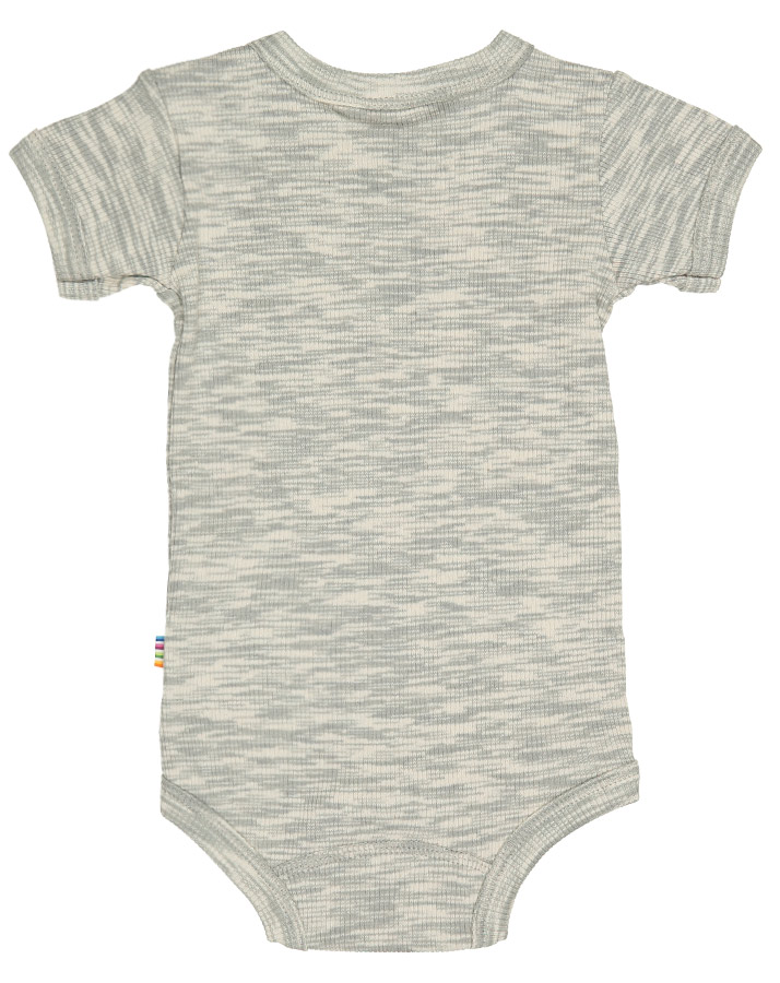Kurzarm-Body BASIC MELANGE in grau