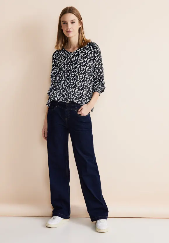 Viskose Blusenshirt - deep blue