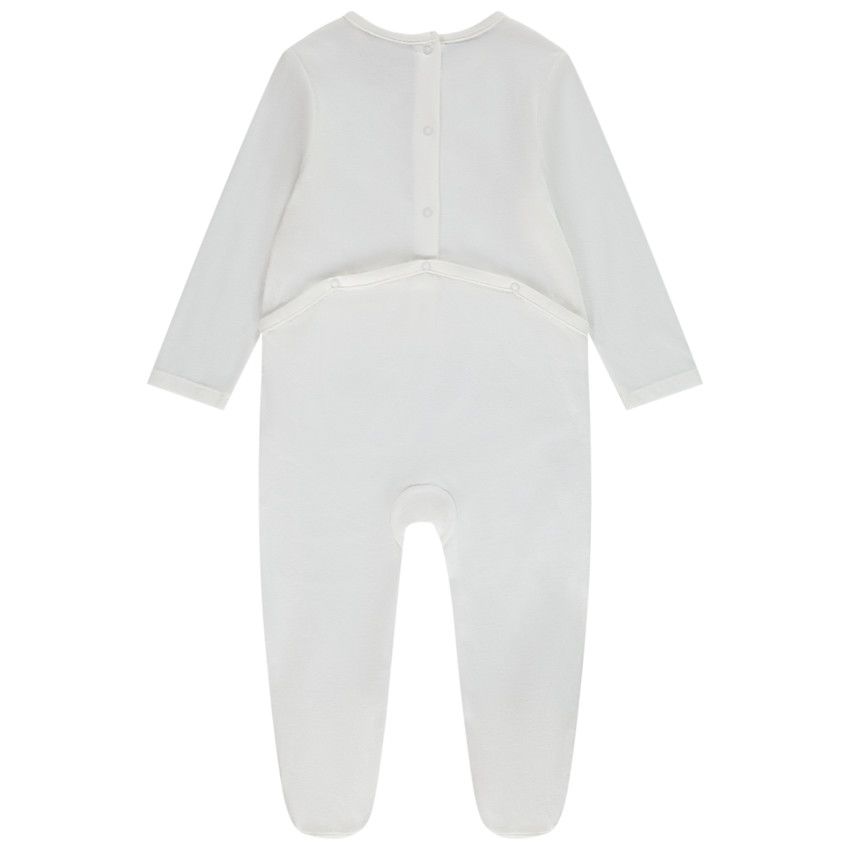 Dors-bien en jersey avec print fantaisie pour bébé fille - Ecru