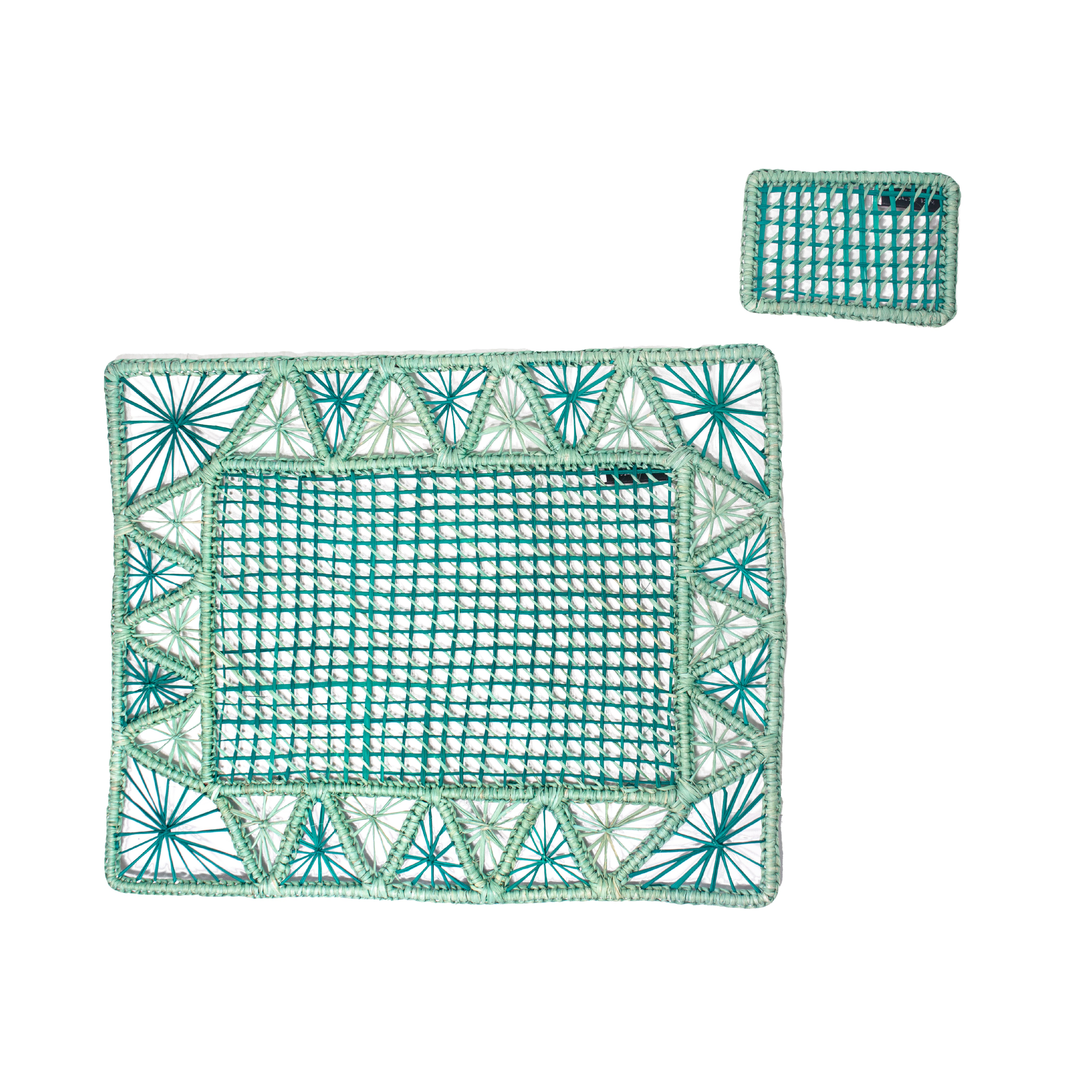 Set de table rectangulaire Calado avec sous-verre (lot de 2)