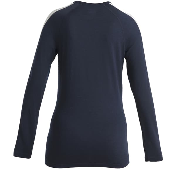 T-shirt thermique ICEBREAKER W MER 200 SONEBULA LS CREWE MID NVY/ROYAL NVY/SNOW/CB