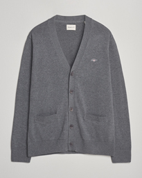 GANT Casual Cotton Cardigan Dark Grey Melange