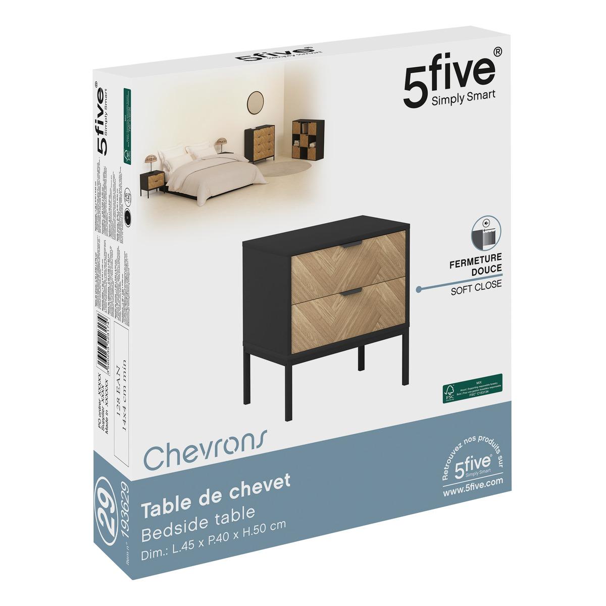 CHEVET CHEVRONS D.50X40X45CM