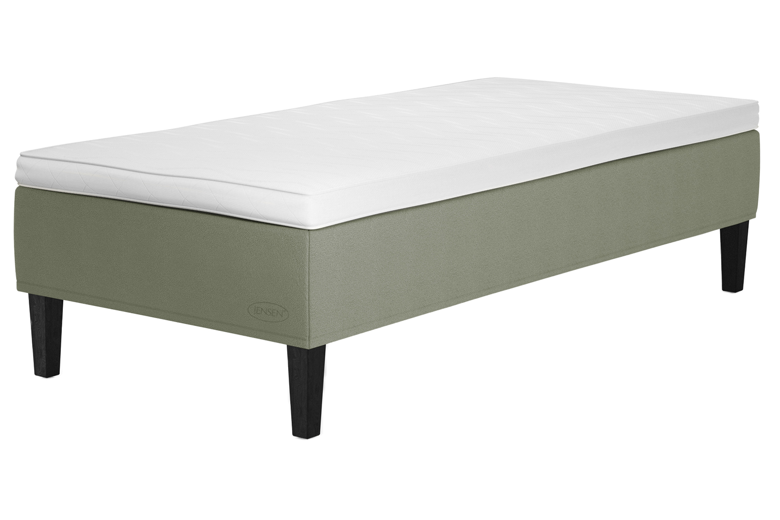 Carat rammemadrass 75x200 cm i tekstil 184 grønn med fast fasthet. Uten overmadrass og ben