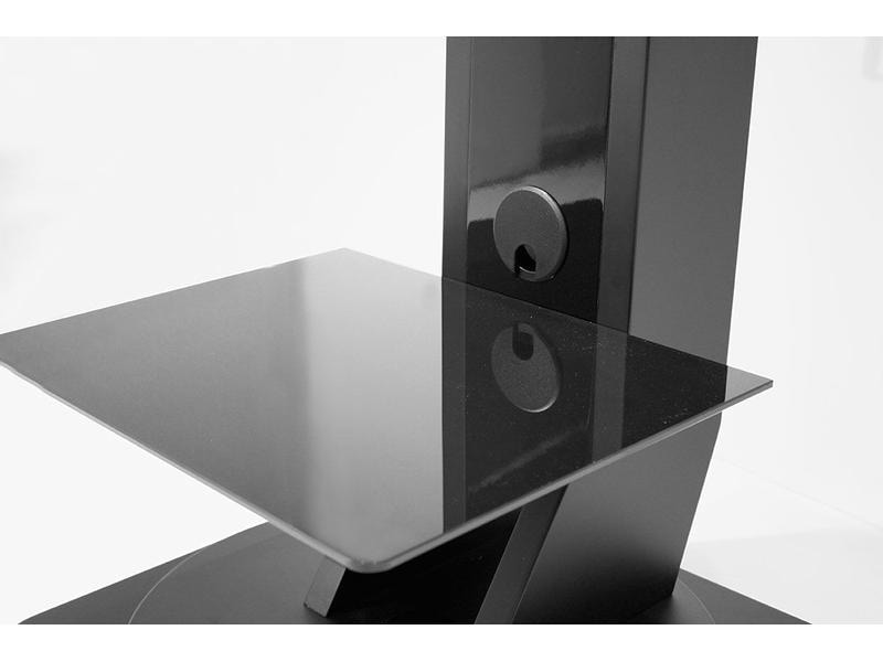 PureMounts TV-Trolley GI-PM-140S Schwarz Höhenverstellbarer, schwenkbarer TV-Standufss bis 75