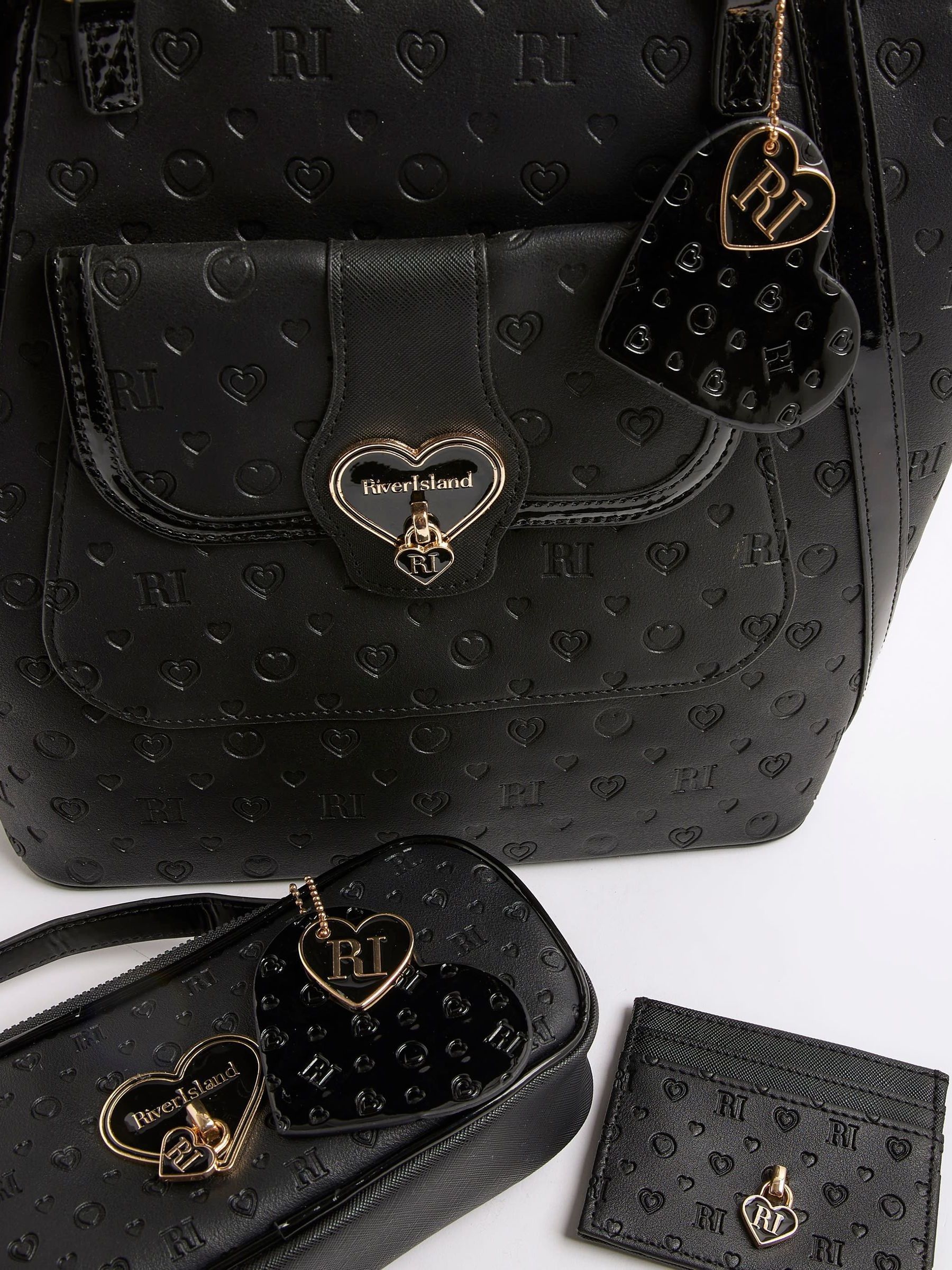 River Island Heart Lock Shopper Bundle Bag