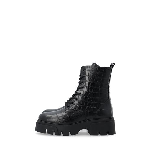 Bianco Indi Lace Støvler, Black Croco, 40