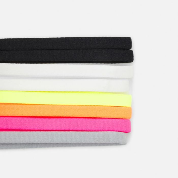 Nike Unisex Diverse Skinny Hairbands 8 Pack Hvid