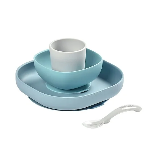 Set Vaisselle Silicone 4 pièces   Jungle        de               Béaba