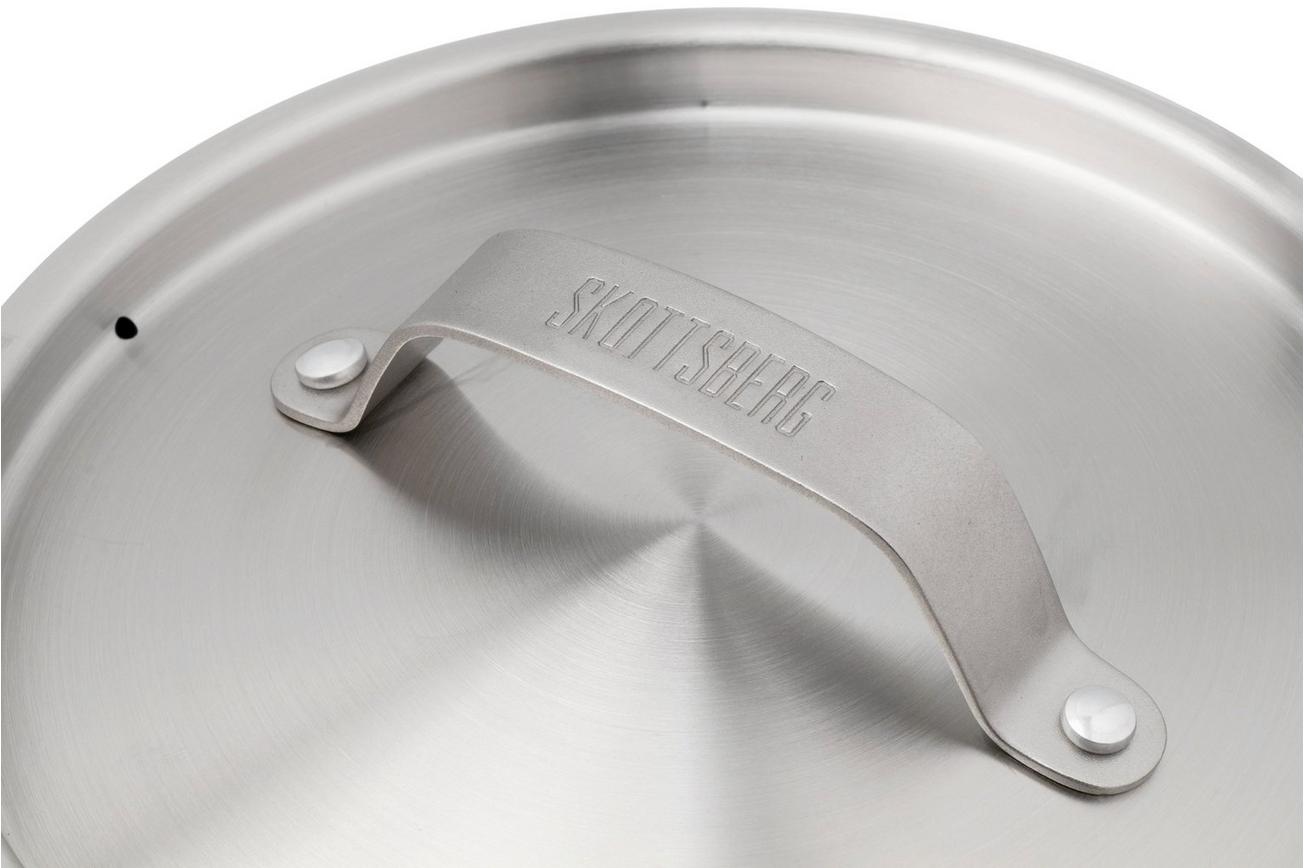 Skottsberg Stainless Steel 535758 steelpan met deksel, 18 cm