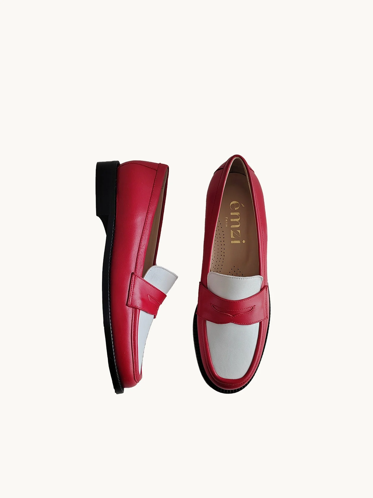 LISSA MULTI RED - Mocassins en cuir nappa | Rouge