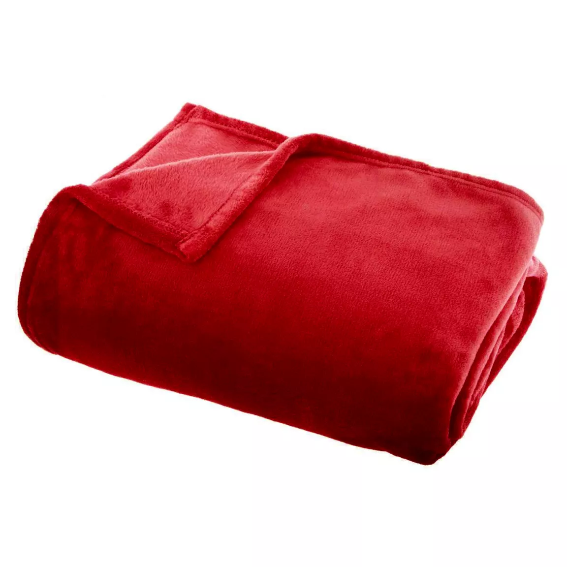 Plaid doux flanelle (130 x 180 cm) Didou Rouge