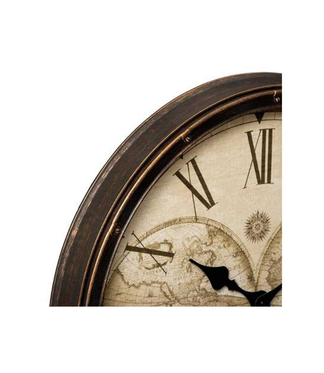 Horloge Murale Vintage Tomy 51cm Noir & Naturel