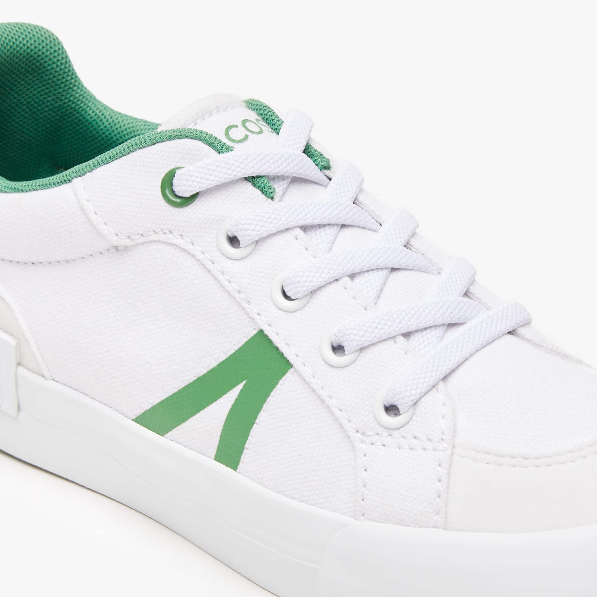 Sneakers L004 enfant Lacoste en textile Sneakers - Blanc - Lacoste - Enfant