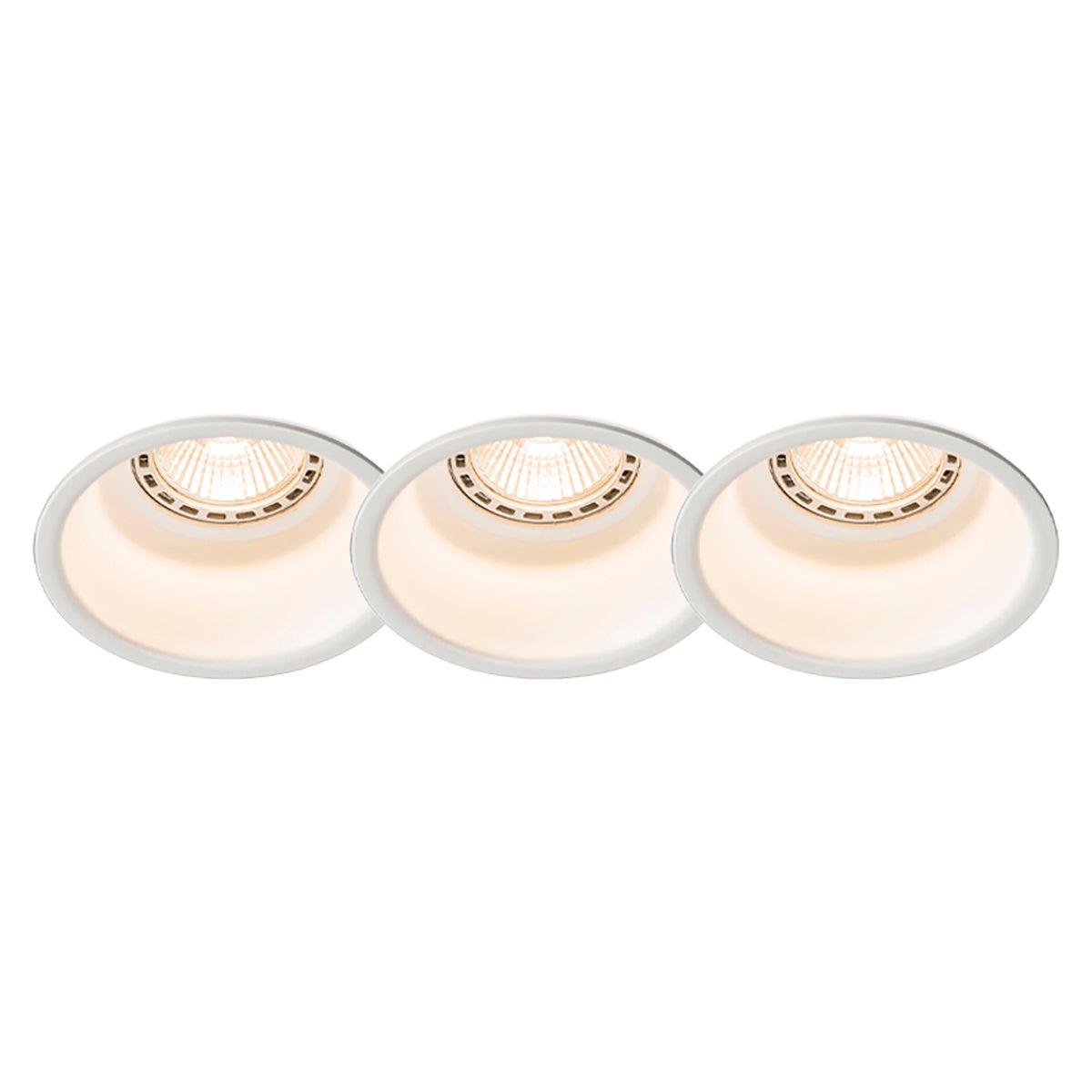 Set van 3 inbouwspots, wit, rond - Dept