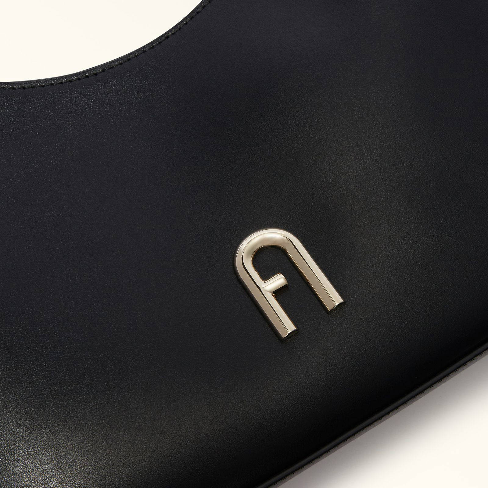Furla leren schoudertas Diamante S zwart