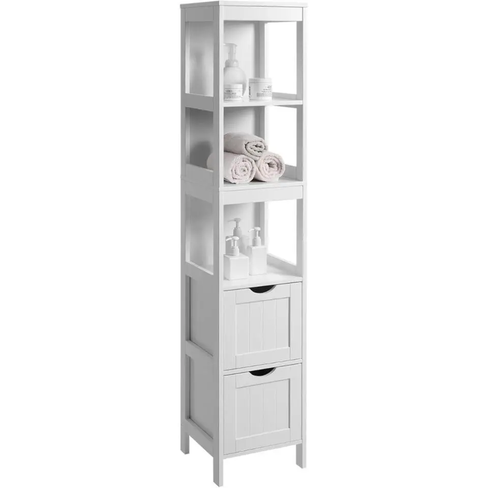 Parya Home - Hoge Badkamerkast - Hout - Wit